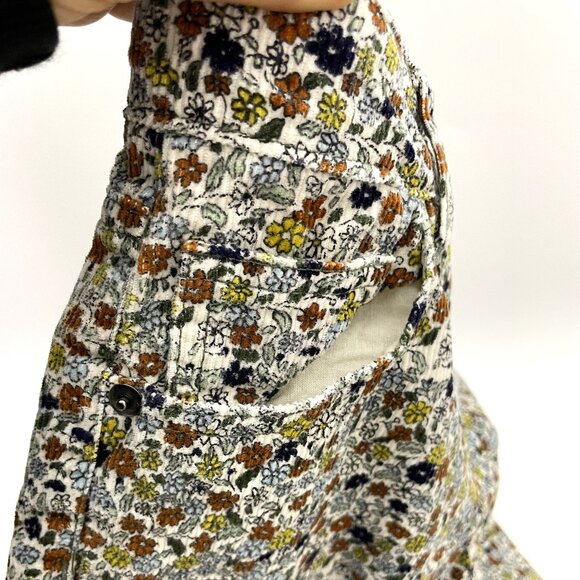 Zara Fine-Wale Corduroy Floral Jacket and Pants Set Girl's 7/8 - Picture 13 of 16